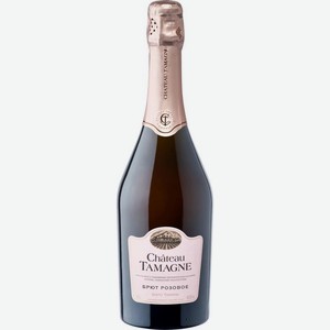 Вино Chateau Tamagne розовое игристое брют 12.5% 750мл