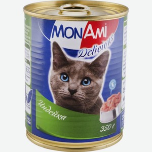 Влажный корм для кошек MonAmi Delicious Индейка, 350 г