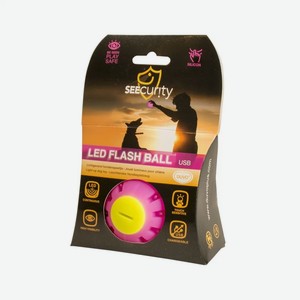 Игрушка для собак DUVO+ интерактивная,  Мяч светящийся , розовый, 6.4x6.4см (Бельгия)