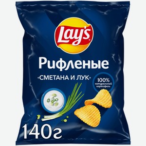 Картофельные чипсы Lay s Сметана и лук 140 г