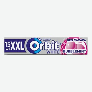 Жевательная резинка Orbit XXL White Bubblemint мята-фрукты 20,4 г