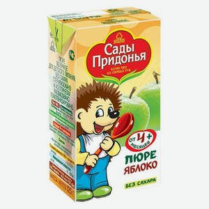 Фруктовое пюре Сады Придонья яблоко, с 4 месяцев, 125 г