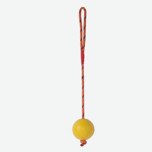 Игрушка для собак резиновая DUVO+  Мячик на верёвке , жёлтая, D6см/30см (Бельгия)