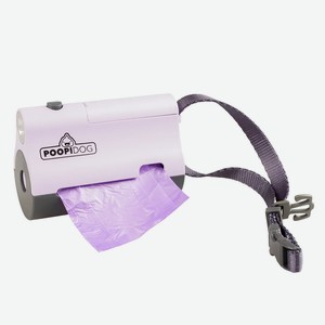 Контейнер для гигиенических пакетов с фонариком DUVO+ , фиолетовый, 8.5x4x6см (Бельгия)