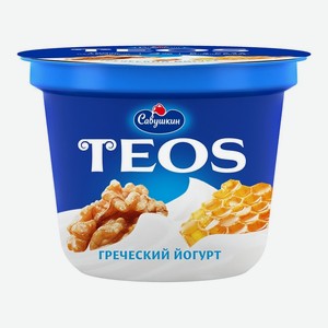 Йогурт греческий Савушкин Teos Грецкий орех-Мёд 2%