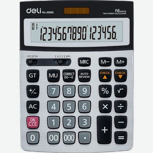 Калькулятор Deli E39265, 16-разрядный, серый