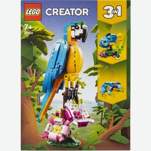 Конструктор с 7 лет 31136 Лего криэйтор экзотический попугай 3в1 Лего к/у, 1 шт