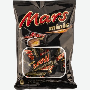 Батончики минис Марс с нугой и карамелью Марс м/у, 182 г