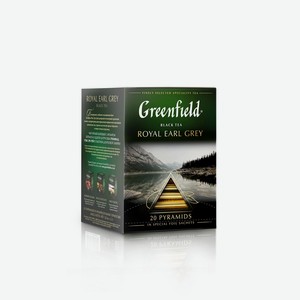 Чай Greenfield Royal Earl Grey с бергамотом черный (2г x 20шт), 40г Россия
