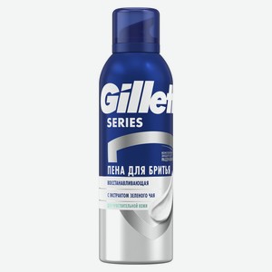 Пена д/бритья мужская Gillette Series Восстанавливающая д/чувствительной кожи зеленый чай 200мл