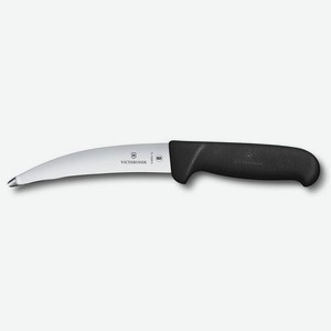 Нож кухонный Victorinox Fibrox, для удаления внутренностей, 150мм, заточка прямая, стальной, черный [5.6903.15]