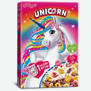 Готовый завтрак Kellogg s Unicorn Радужные колечки с фруктовым вкусом