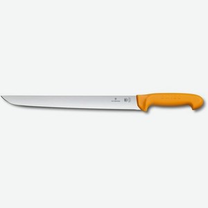 Нож кухонный Victorinox Swibo, для мяса, 310мм, заточка прямая, стальной, оранжевый [5.8433.31]