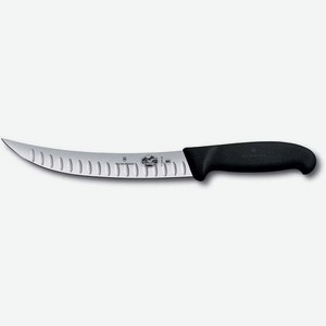 Нож кухонный Victorinox Fibrox, обвалочный, 200мм, заточка прямая, стальной, черный [5.7223.20]