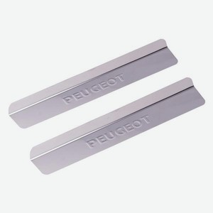Накладки внутренних порогов DOLLEX для Peugeot Boxer, штамп Peugeot, нержавеющая сталь, 2 шт (NPS-078)