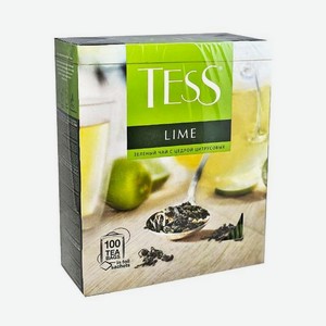 Чай TESS Lime пакет зеленый аром. лайм с добав. цедра 1.50гx100п