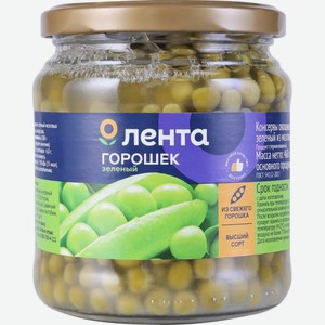 Горошек зеленый ЛЕНТА ст., Россия, 460 г