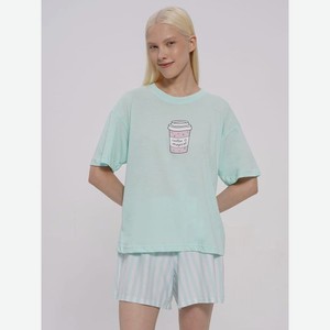 Пижама хлопковая с футболкой и шортами