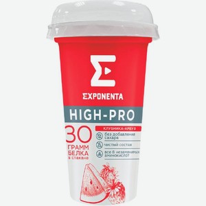 Напиток кисломолочный Exponenta High-Pro обезжиренный клубника арбуз 250г