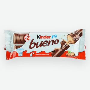 Вафли KINDER Bueno в молочном шоколаде 43г