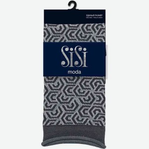 Носки женские SiSi Inverso Мозаика цвет: чёрный/серый размер: единый, 70 den