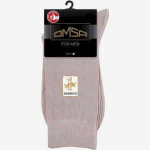 Носки мужские Omsa for Men Classic 205 Bamboo цвет: grigio chiaro/бежево-серый, 39-41 р-р