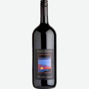 Вино Territori Vocati Sangiovese красное полусухое 12 % алк., Италия, 1,5 л