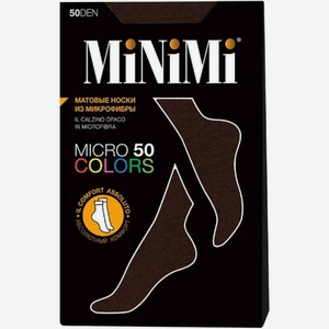 Носки женские MiNiMi Micro Colors микрофибра цвет: moka/коричневый размер: единый, 50 den