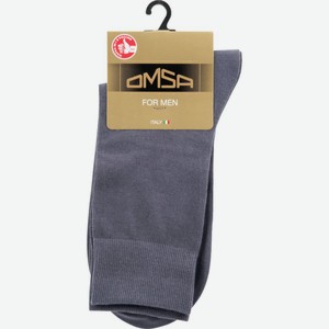 Носки мужские Omsa For Men 203 Classic цвет: тёмно-серый, размер 39-41 (25-27)