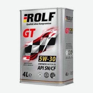 Моторное масло ROLF GT SAE, 5W-30, 4л, синтетическое [322228]