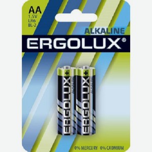 Батарейка <Ergolux> Alkaline LR6 пальч АА 2шт 1.5В 11747 Китай