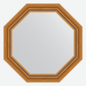 Зеркало в багетной раме Evoform состаренное золото с плетением 70 мм 63,2х63,2 см