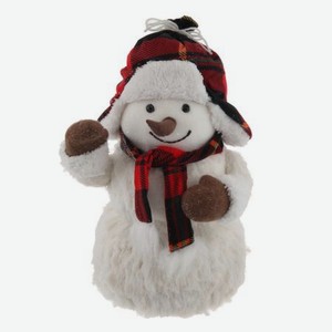 Фигура декоративная James arts Снеговик с красным шарфом 28х22х37,5 см