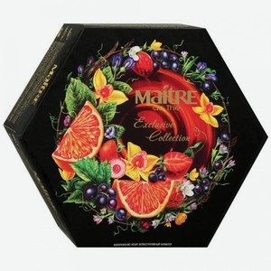 Набор чая Maitre de The Exсlusive Collection Ассорти 12 вкусов, 60 шт