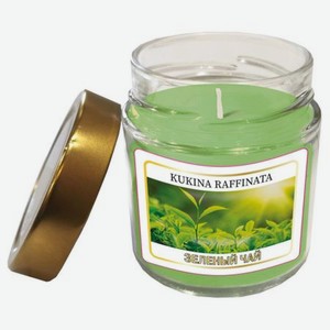 Свеча ароматическая в банке Kukina Raffinata зеленый чай 200 мл