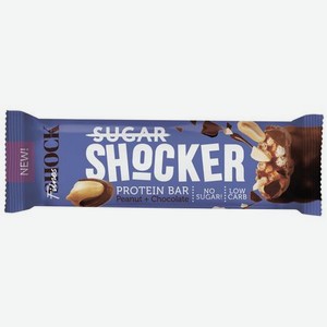 Батончик глазированный FitnesShock арахис-шоколад shocker 35 г