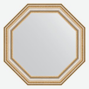 Зеркало в багетной раме Evoform золотые бусы на серебре 60 мм 51,6х51,6 см