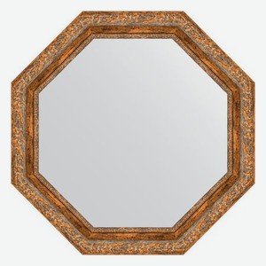 Зеркало в багетной раме Evoform виньетка античная бронза 85 мм 75,4х75,4 см