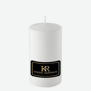 Свеча столбик Kukina Raffinata белая 10х15 см