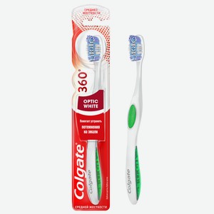 Зубная щетка Colgate Оptic white отбеливающая средняя жесткость Китай