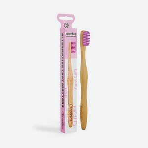 Зубная щетка бамбуковая Pink Bristles