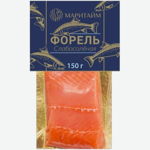 Форель Маритайм радужная филе-кусок с кожей слабосоленая 150г