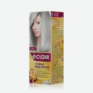 Стойкая крем - краска для волос с маслами Eclair Omega-9 9.1 Пепельный