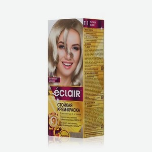 Стойкая крем - краска для волос с маслами Eclair Omega-9 11.1 Платиновый блондин