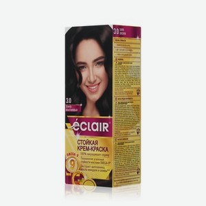 Стойкая крем - краска для волос с маслами Eclair Omega-9 3.0 Темно-каштановый