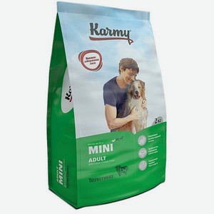 Корм для собак Karmy 2кг Mini Adult для мелких пород телятина