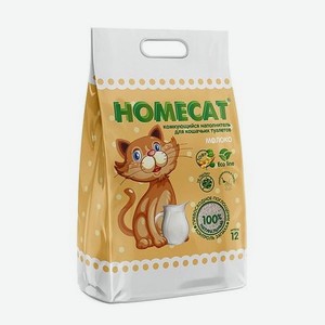 Наполнитель для кошек Homecat Ecoline Молоко комкующийся 12л