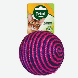 Игрушка для кошек Triol Шарик из сизаля d95мм Фиолетовый