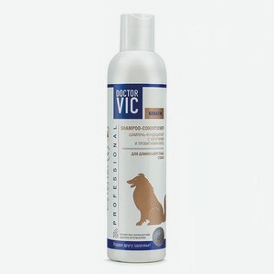 Шампунь-кондиционер для собак Doctor VIC Professional с кератином и провитамином B5 для длинношерстных 250мл