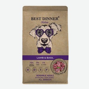 Корм для собак Best Dinner 12кг Холистик Эдалт Сенсибл Медиум/Макси ягненок с базиликом